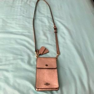 Coach golden beige cross body bag